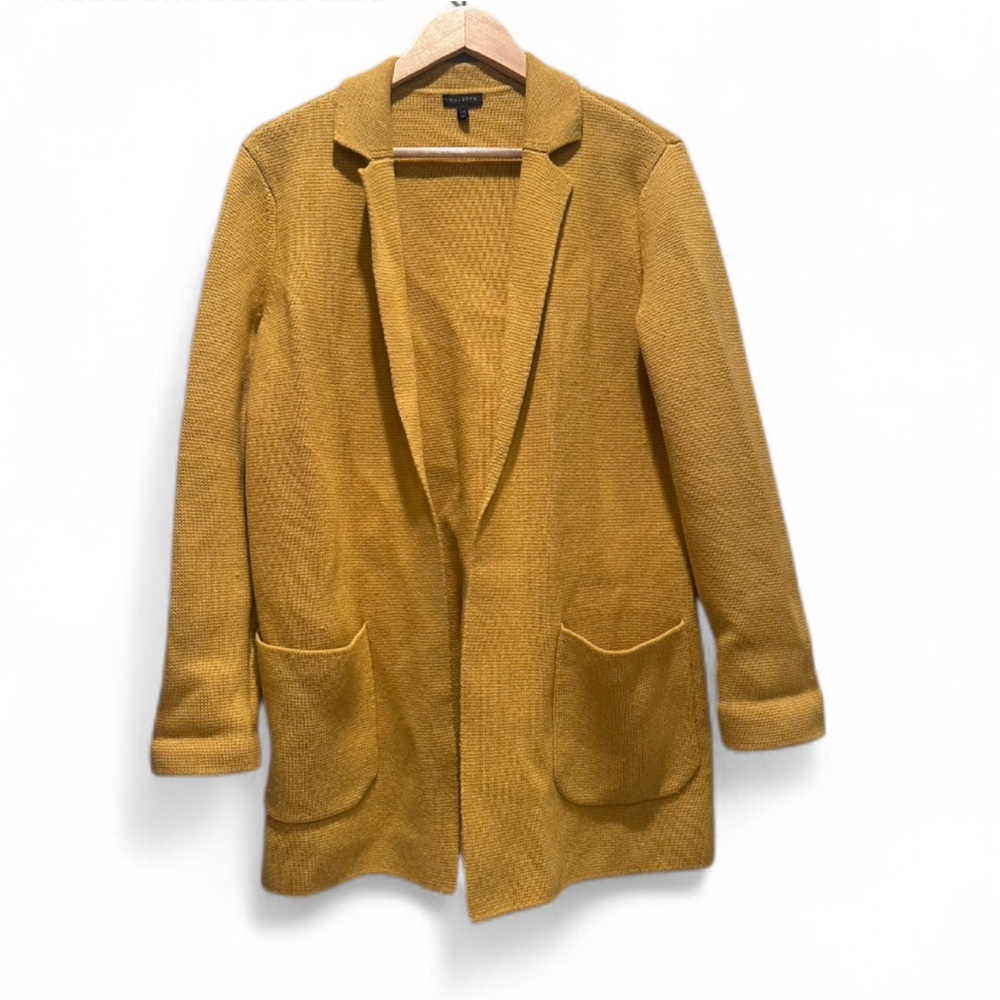 Talbots Yellow Milano‎ Wool Stitch Sweater Jacket XS Preppy Business Casual - Picture 2 of 5